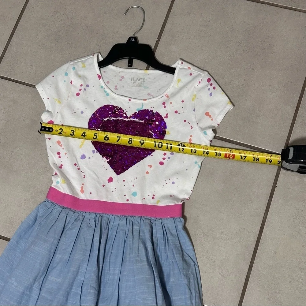 The Children’s Place Denim‎ Chambray Girls Dress size large (10/12)